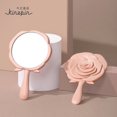 New Jinzhiyipin kinepin rose mirror portable cosmetic mirror handle beauty tools wholesale J1082