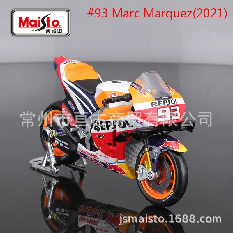 Yamaha, Honda, реалистичная металлическая гоночная машина, масштаб 1:18, 2022