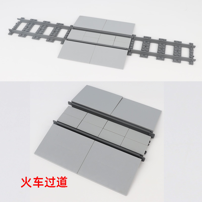 Yutong juguete ciudad tren bloques de construcción pista de tren suave/bifked track/cross track/rail recto/carril curvo