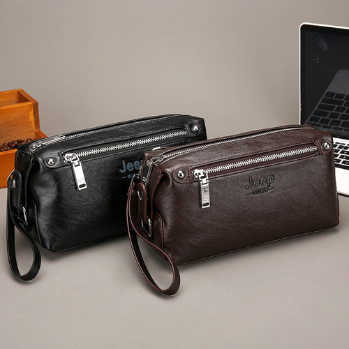 Cross-border new men's storage small bag PU retro travel bag waterproof hand-held bag casual hand-grabbing bag men's handbag