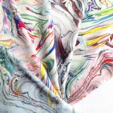 60支人造棉贡缎 人棉真数码印花 时尚棉绸 厂家直销裙装女装面料