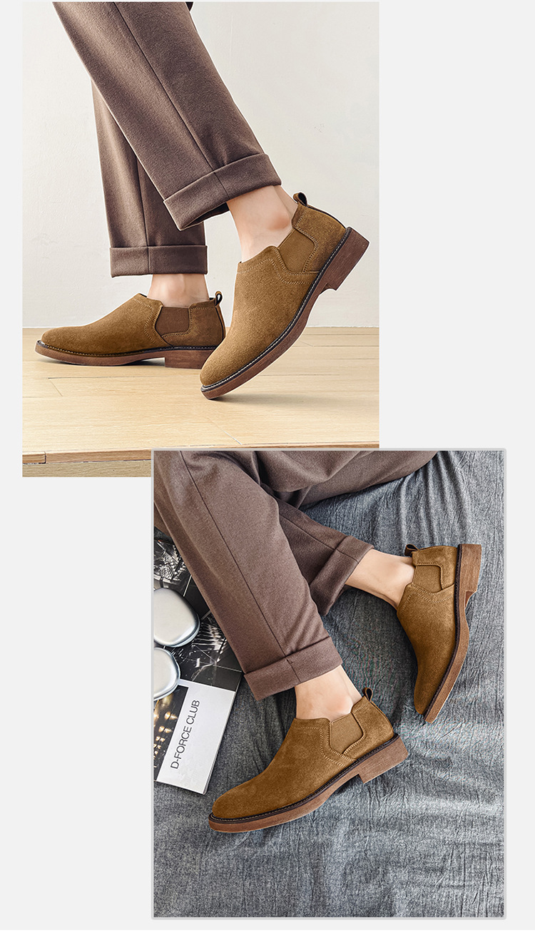 New men's shoes breathable casual leather shoes men set foot a slip-on low-top men's shoes_voghion.com