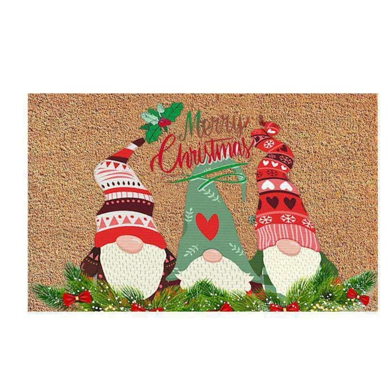 クロスボーダーのクリスマスの入り口の水晶の絨毯の足のマットは家に入って家に入るドアのマットの家庭用のお祝いの赤い漫画の滑り止めのマットに入ります。|undefined