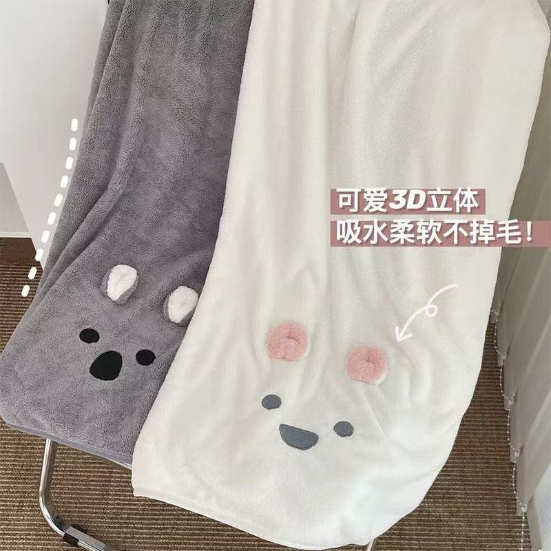 浴巾吸水速干可爱女卡通家用洗澡超柔软浴巾毛巾加大加厚成人浴巾