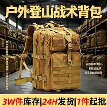 徒步户外登山包耐磨牛津布战术背包野外收纳45L大容量运动背包男
