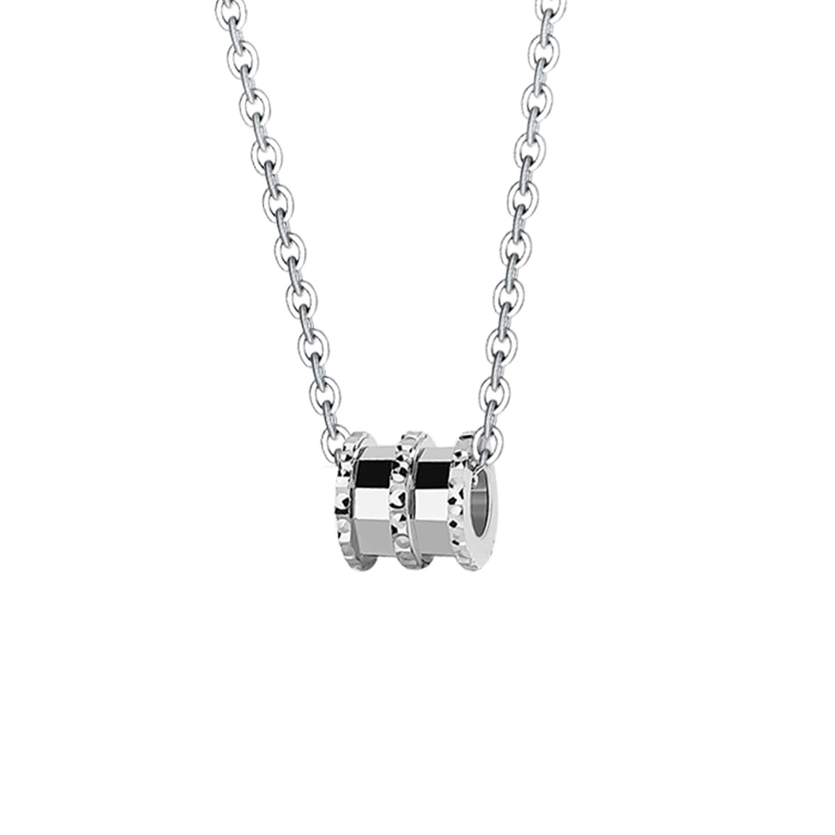 Collier en acier titane, léger et luxueux, à la taille fine et tendance, au design créatif, très populaire auprès des influenceuses._voghion.com