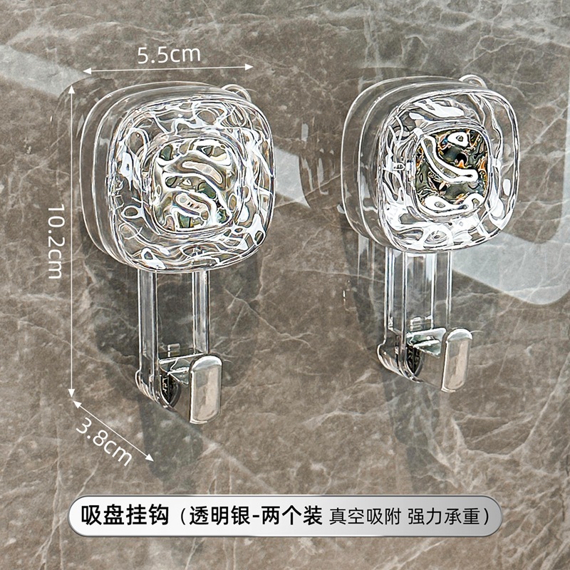 Gancho de ventosa giratoria fuerte vacío sin perforación fuerte gancho adhesivo de carga puerta de cocina detrás de la pared del baño