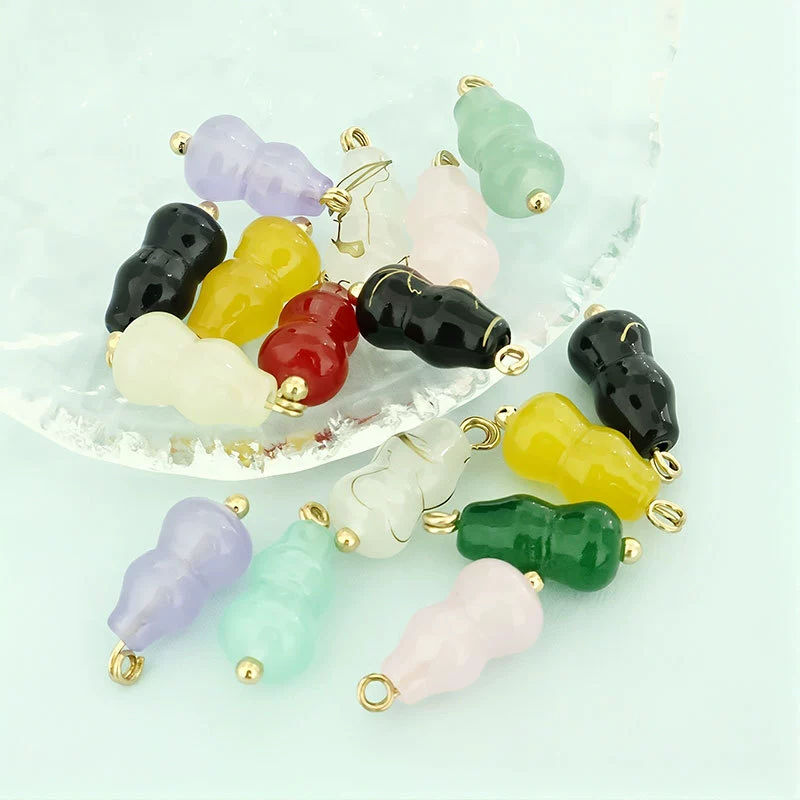 Ожерелье с тыквой, кулон, браслет, кулон, имитация нефрита, цветное стекло, ювелирные изделия в китайском стиле, династия Хань, парчовый сун, Cheongsam, аксессуары для одежды