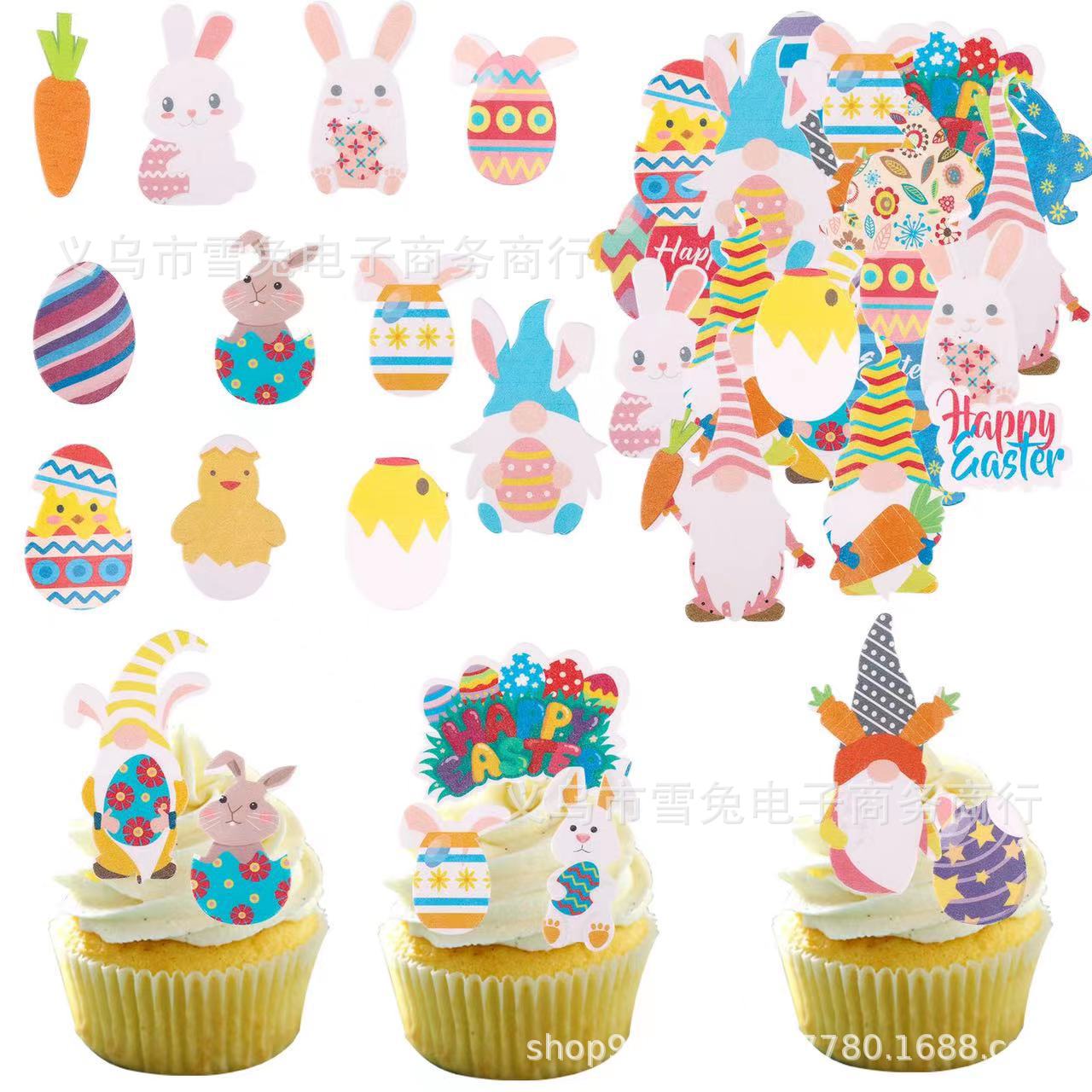 Especial transfronterizo para la decoración de pasteles de Navidad Papel de arroz glutinoso rojo neto Día de San Valentín Pegatinas de papel de arroz glutinoso de Pascua Adornos de platos fríos