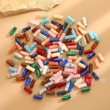 欧美跨境18x7mm亚克力晕染管珠串珠DIY手链项链鞋服饰品配件批发