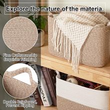 长方形收纳篮 跨境热销编织收纳筐方形镂空把手脏衣篮玩具 储物筐