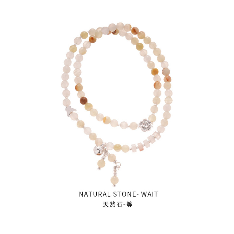 晗珞~草莓晶珍珠玉石猫眼石手链清新甜美手串时尚百搭手饰女小众|undefined