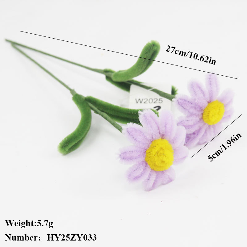 연한 보라색 단일 머리 데이지 단일 지점