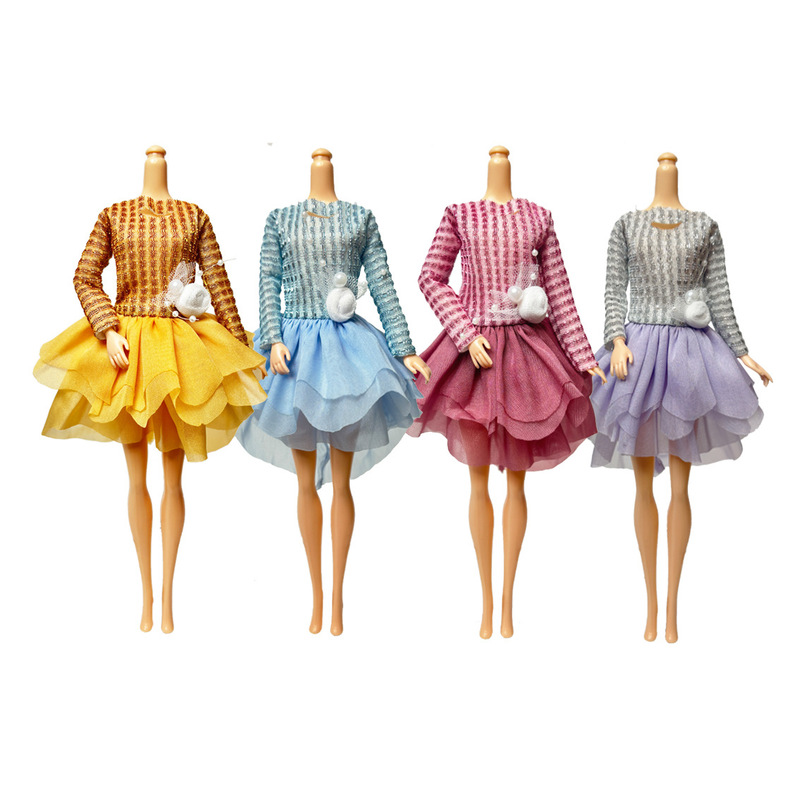 30CM doll clothes 11 inch bjd6 points doll clothes change Babi skirt long sleeve dress suit cross-border foreign trade