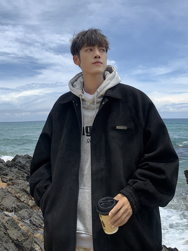 Versatile And Cool Looking Men's Retro Trendy Loose Casual Collar Jacket_voghion.com