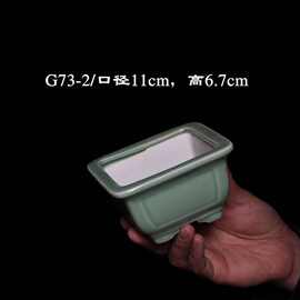 多肉微型手掌紫砂小花盆菖蒲苔藓四方盆微盆景盆宜兴青瓷小盆