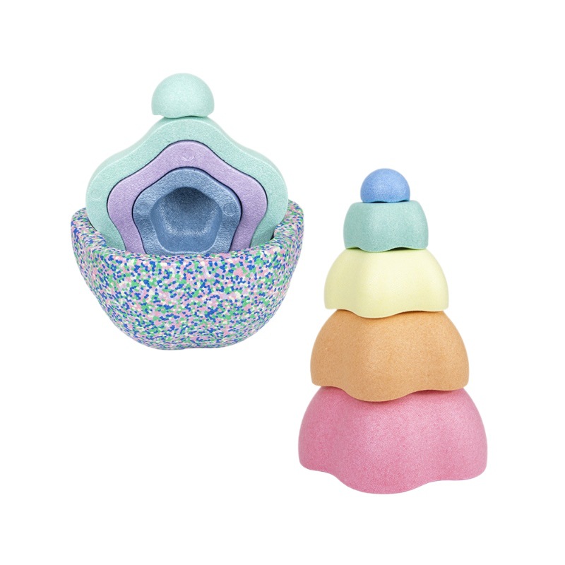 Aprender arco iris a través del río piedra de equilibrio infantil entrenamiento sensorial jardín de infantes puente interior juguete de puzzle