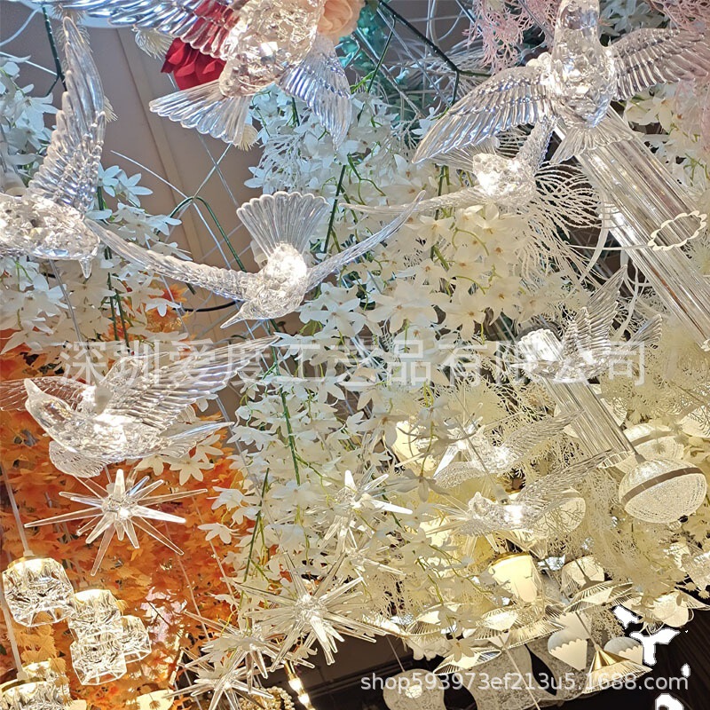 ウェディング道具透明アクリル大飛鳥シャンデリア結婚式堂吊り天井配置ホテル商店街ショーウインドー装飾|undefined