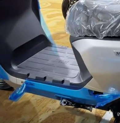 Suitable for No.9 M80C/M85c/M95c Electric Vehicle Foot Mat Cute Waterproof Anti-skid Silk Loop Foot Mat