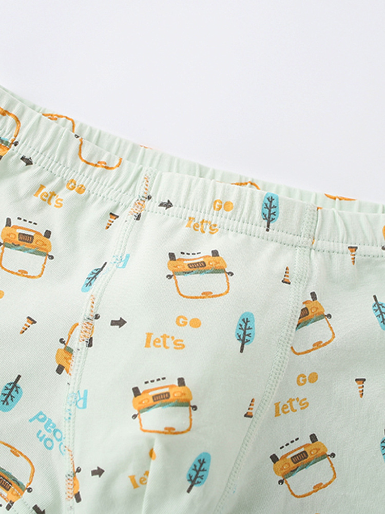 Malwee transfronterizo Pantalones íntimas para niños, niños, niños, algodón tipo A, pantalones cortos de ángulo plano para hombres, niños de mediana edad, no calzado