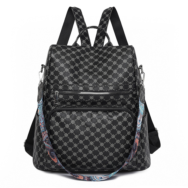 Comercio exterior al por mayor 2024 nueva mochila antirrobo para mujer moda europea y americana al aire libre multiusos mochila escolar marea