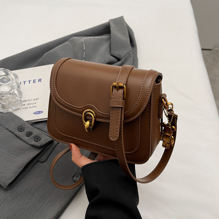 Bolso de mujer, nuevo estilo retro, moderno, estilo forestal, pequeño, cuadrado, versátil, para el hombro, bandolera, para invierno.