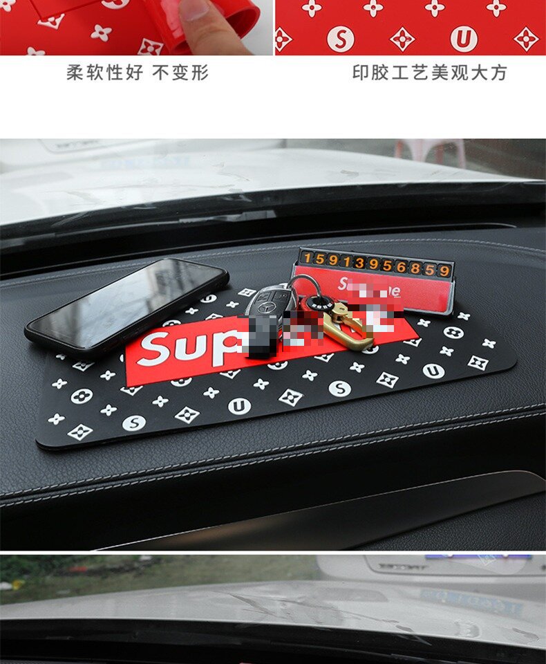Car Anti-Slip Mat, Car Sun Protection Mat, Mobile Phone Center Console High Temperature Resistant Storage Mat, Anti-Slip in the Car