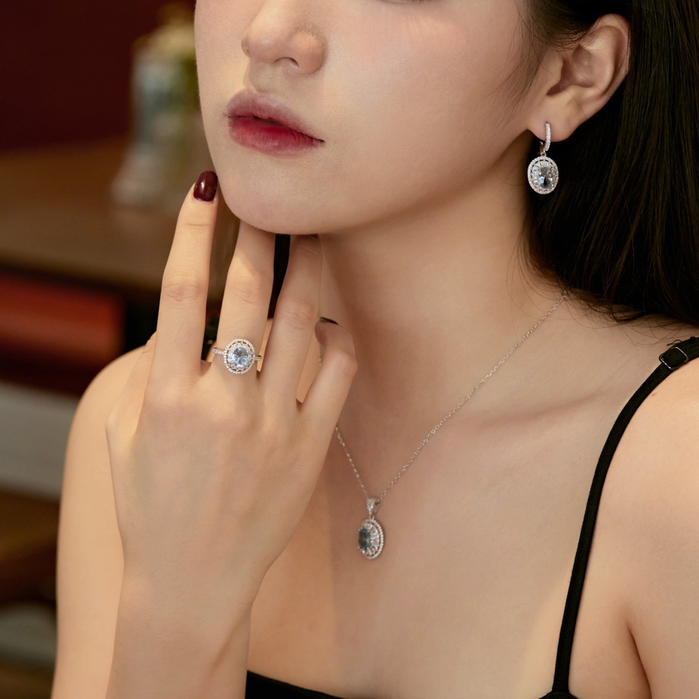 10g Weight Zircon Inlay Material Rings Classification 6, 8, 9 Ring Size 1 Piece Quantity Holiday, Daily Occasion 925 Sterling Silver Material Geometric Pattern Women's Gender Plating, Inlay Design Casual, Shiny Style 925 Sterling Silver Zircon Geometric Rings 18