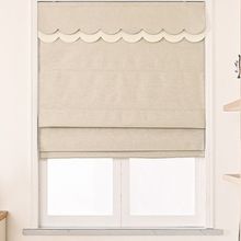 罗马帘奶牛纯色蓝色内开窗遮光短帘卷帘小窗免打孔卧室提拉升降帘