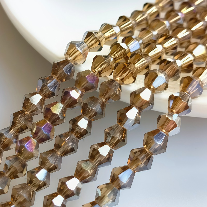 [10 pedidos mínimo] Cuentas puntiagudas de cristal Cuentas de diamante 23468mmAB Color Diy Tocado Accesorios para el cabello Zapatos Ropa Material con cuentas