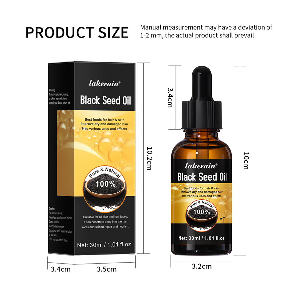 Cross-border new product lakerain Black Seed Oil Eyelash and Eyebrow Liquid undefined