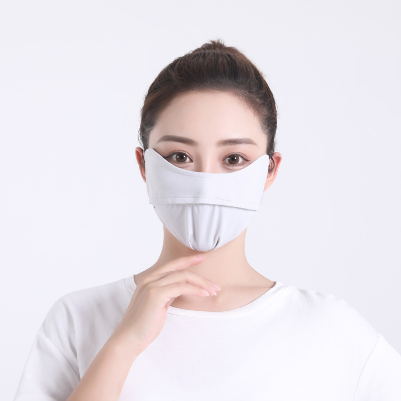 Summer ice silk eye protection sun protection women's summer breathable anti-UV thin sunshade mask manufacturer