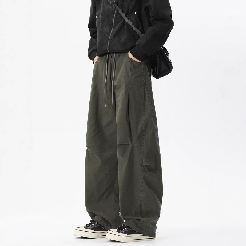 American-Style Street-Style Pleated Work Pants for Men, Loose Fit with a Three-Dimensional Cut Design, Straight-Leg Pants, Trendy Brand, Versatile Casual Pants American-Style Street-Style Pleated Work Pants for Men, Loose Fit with a Three-Dimensional Cut Design, Straight-Leg Pants, Trendy Brand, Versatile Casual Pants