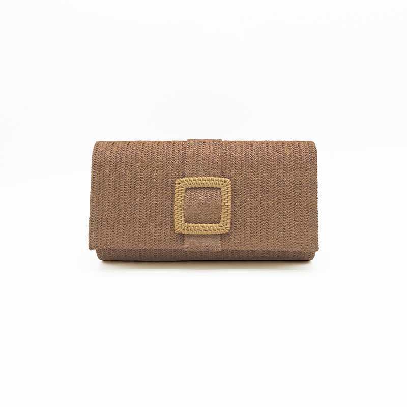 PVC Color Sólido Tejido Cuadrado Bolsos De Noche display picture 11