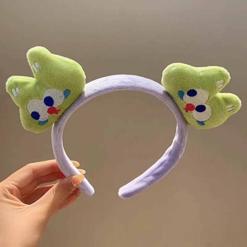 卡通洗脸毛绒发箍发带女可爱卡通公仔显脸小压发发箍搞怪学生发饰|undefined