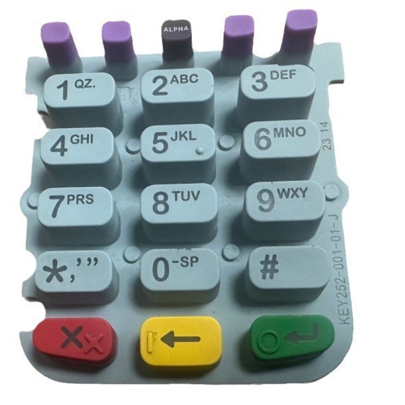 POSS机 硅胶透光按键镭雕透光按键手感油高耐磨硅胶制品手机按键