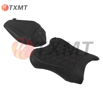 Motorcycle cushion – for Kawasaki Zx-10R Zx10Rr 21-25 - front-and-rear-seat-cushions-black-honeycomb