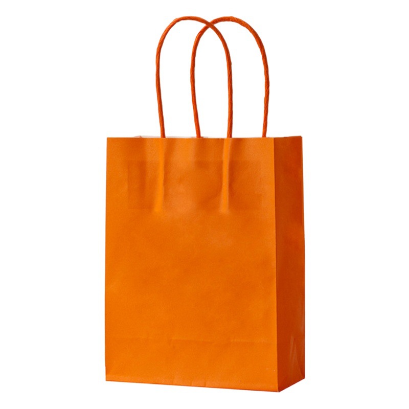 Mini bolsa de regalo portátil de color sólido de papel Kraft simple regalo de color caramelo compras bolsa de papel de embalaje universal