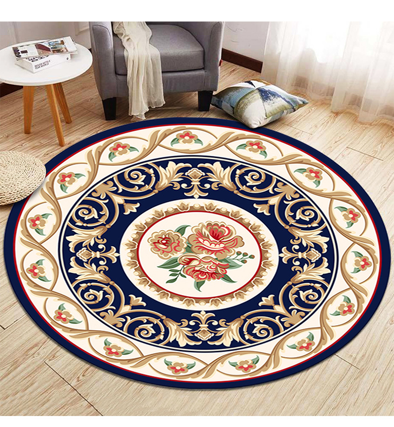 圆形地毯,复古地垫,吊篮脚垫,卧室地毯,客厅地毯