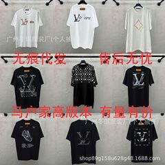Donkey Family 正しいハイバージョン半袖トレンドブランド L Family ヘビーウェイト Tシャツ ドロップシッピング 半袖トップス 男女兼用 生放送代替品