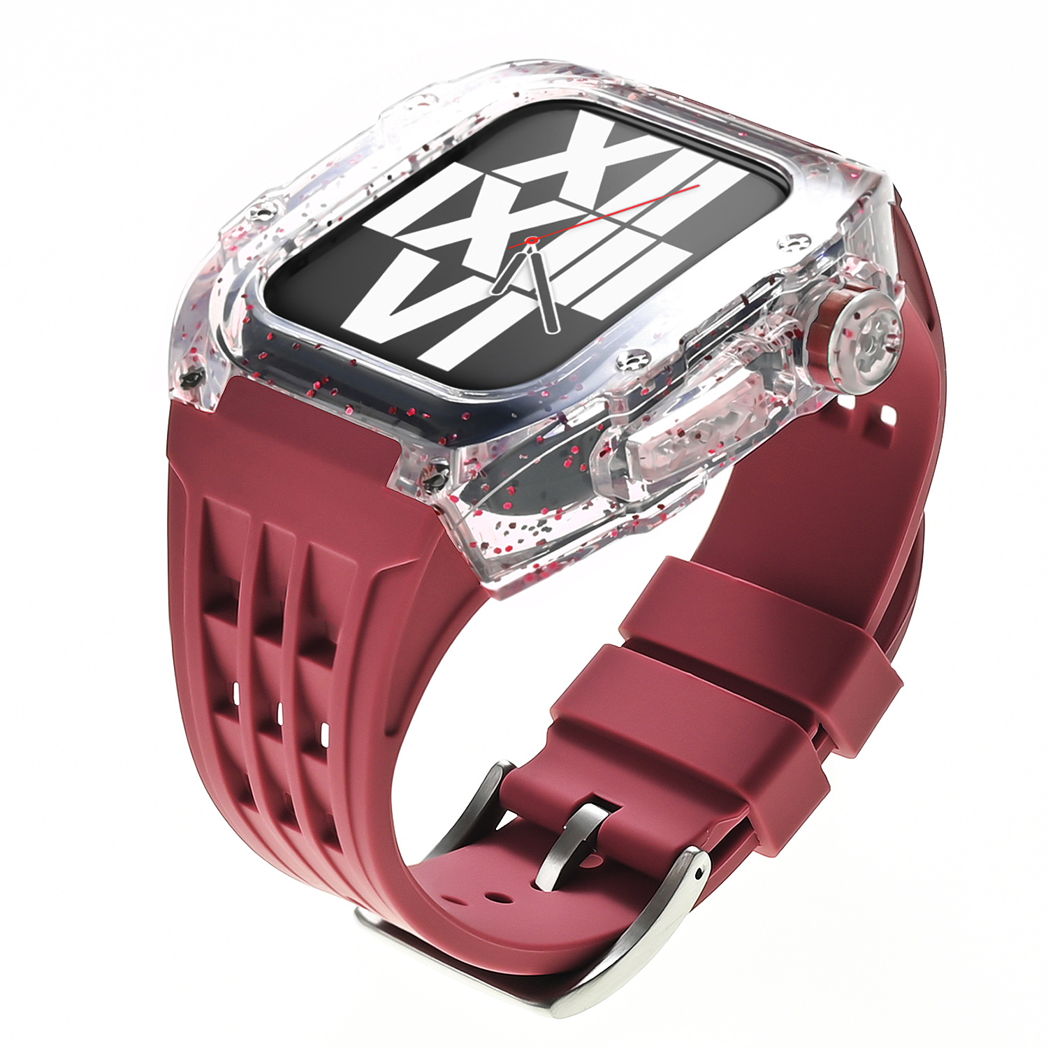 [핀버클] 플래시 레드 쉘-버건디 스트랩