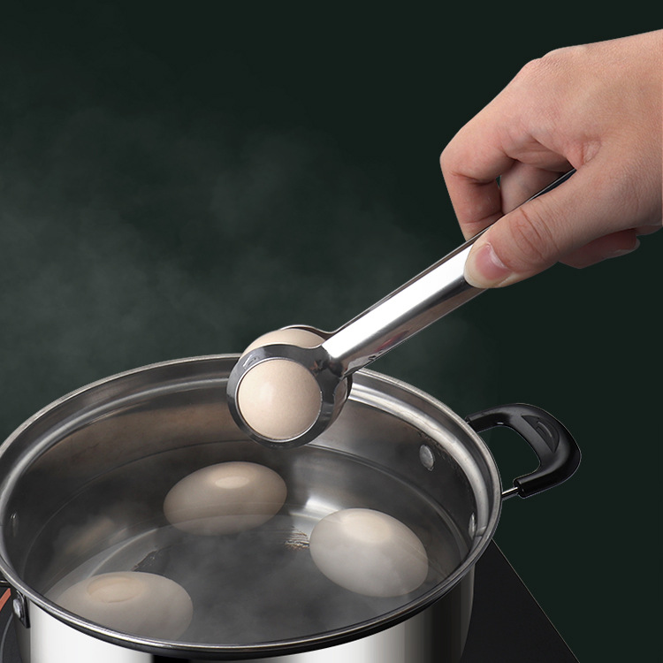 Creative Household Stainless Steel Egg Tongs for Scooping and Picking up Boiled Eggs, Easy to Use and Non-Hotting Kitchen Tool for Food
