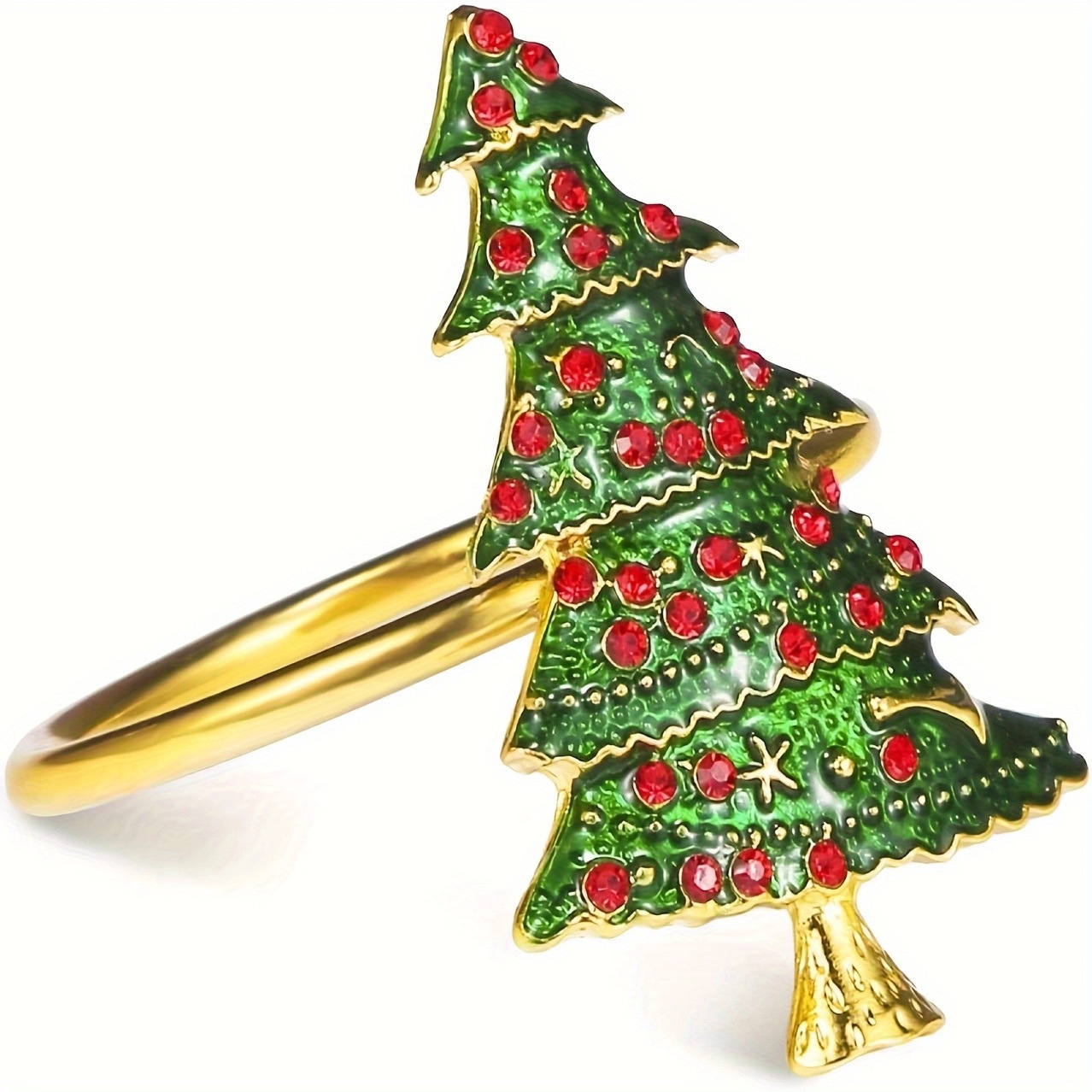 Nuevo anillo de servillas de fiesta de Navidad decoración de la mesa de comedor de árbol de copo de nieve buckle servillas de aleación festivales creativas