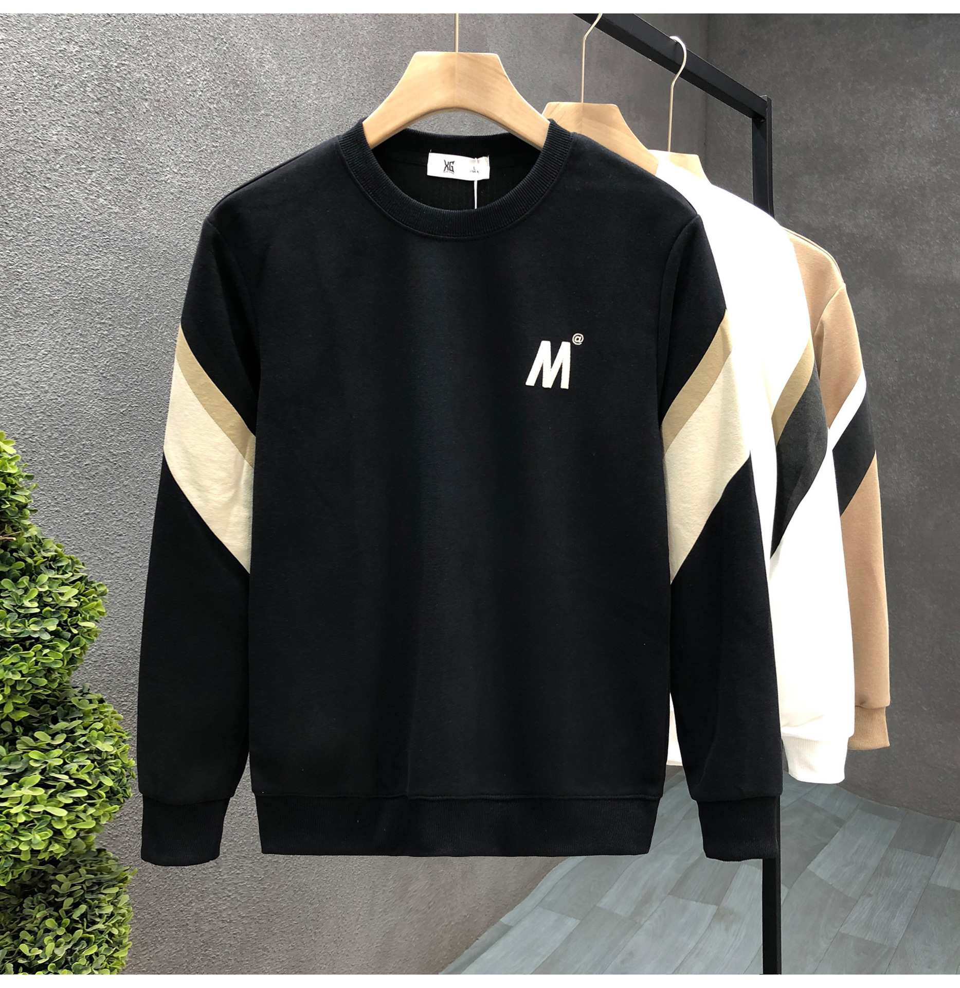 Popular Style Combination Embroidery Sweater Fashion Brand Spring and Top 2023 Autumn New Men's Inner Layer Long Sleeve_voghion.com