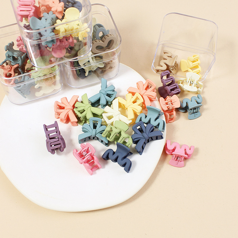 Transfronterizo de color sólido mini clip caramelo enlatado horquilla accesorios para el cabello de los niños simple todo partido macaron chica de agarre del cabello