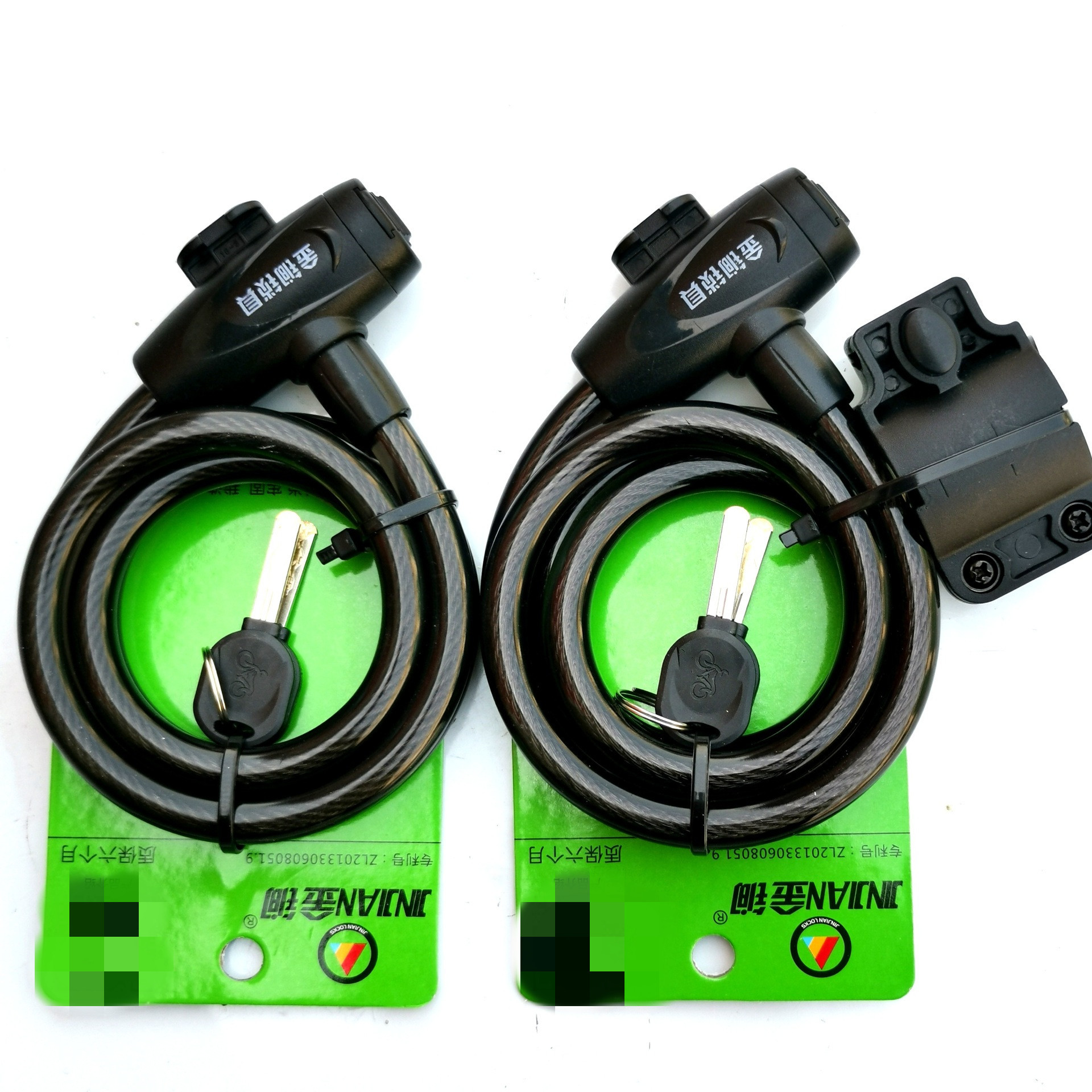 Jinjian Lock 588A Bicycle Lock Mountain Bike Steel Cable Wire Anti-Theft Strip Lock Accessories Wholesale