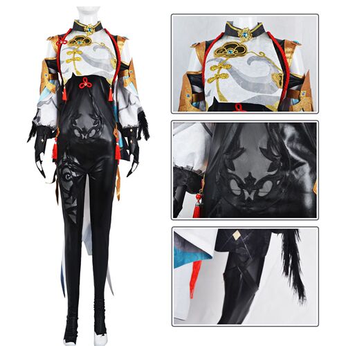 Original God Shen He cos suit Guchen Qinghuai Shen He jumpsuit tight cosplay anime game costume full set for women
