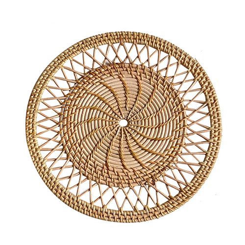 Nordic handmade rattan woven bed and breakfast wall hangings decoration European-style living room entrance home wall hanging wall rattan