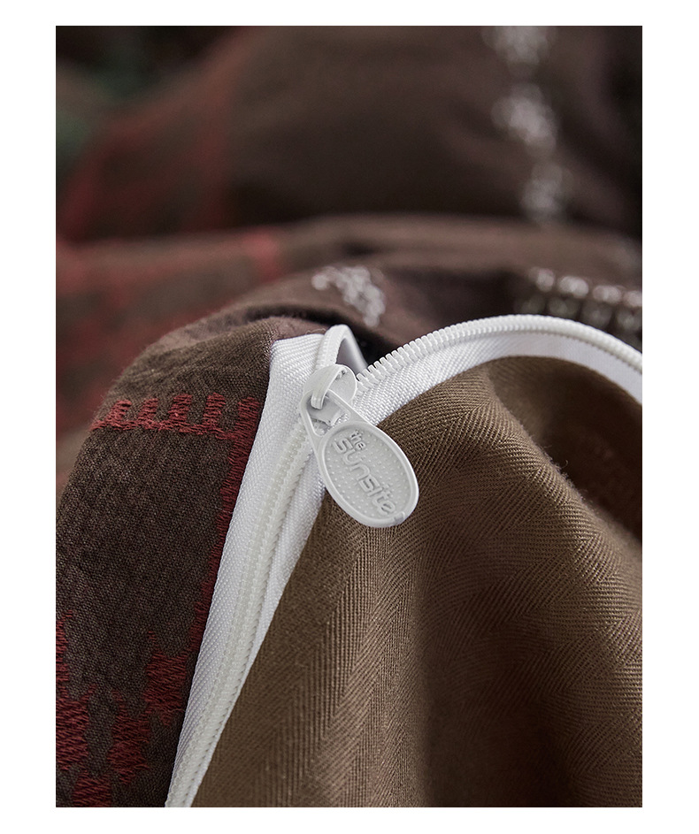 Conjunto de cama nórdico acolchoado fair isle em algodão_voghion.com