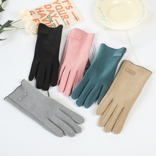 Winter Warmth Fleece Mittens, Thermo-Grip Touchscreen Cold-Proof Outdoor Skiing Cycling Gloves, Fashionable and Wholesale